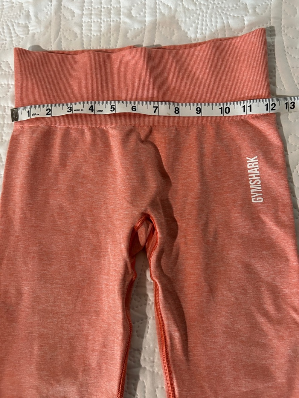 Gymshark Coral-Orange Seamless Leggings Sz: Small - Picture 2 of 8